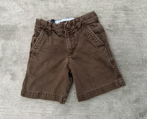 Baby Gap Toddler Boys Brown Khaki Shorts 100% Cotton Adjustable Waist 3T