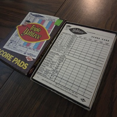 Original 1972 Triple Yahtzee Score Pads by ES Lowe Vintage 100+ Sheets