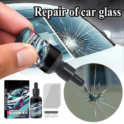 Car Glass Repair Kit Windscreen Crack Scratch Filler 30ml Nano Fluid