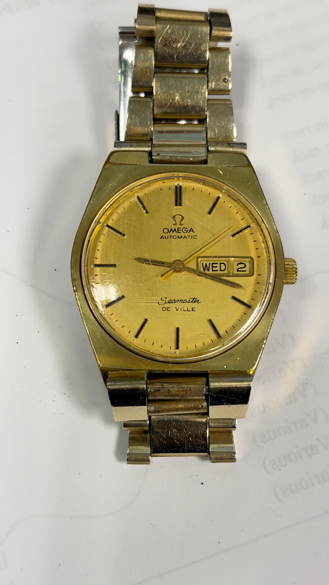 1972 Omega Seamaster Day Date 1660125 14k Automatic Vintage 35mm