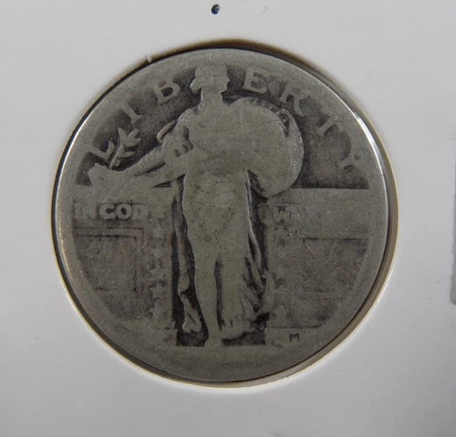 Standing Liberty Quarter Dateless (1916–1930) Heavily Worn / No Date Visible