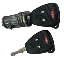 For Select Chrysler Dodge Ignition Lock Cylinder  3 Buttons Remote Head Keys