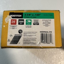 2000 Bostitch 2.375" x .120" 28 Wire Weld Outdoor Framing Nails S8DRGAL-FH