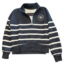 Abercrombie  Fitch Kids Size 15/16 Girls Sweater Girls Logo Quarter Zip Tennis
