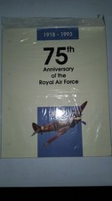 RAF Anniversary stempel lotniczy Portfolio + podpisany FDC przez Gulf War Hero FL Peters