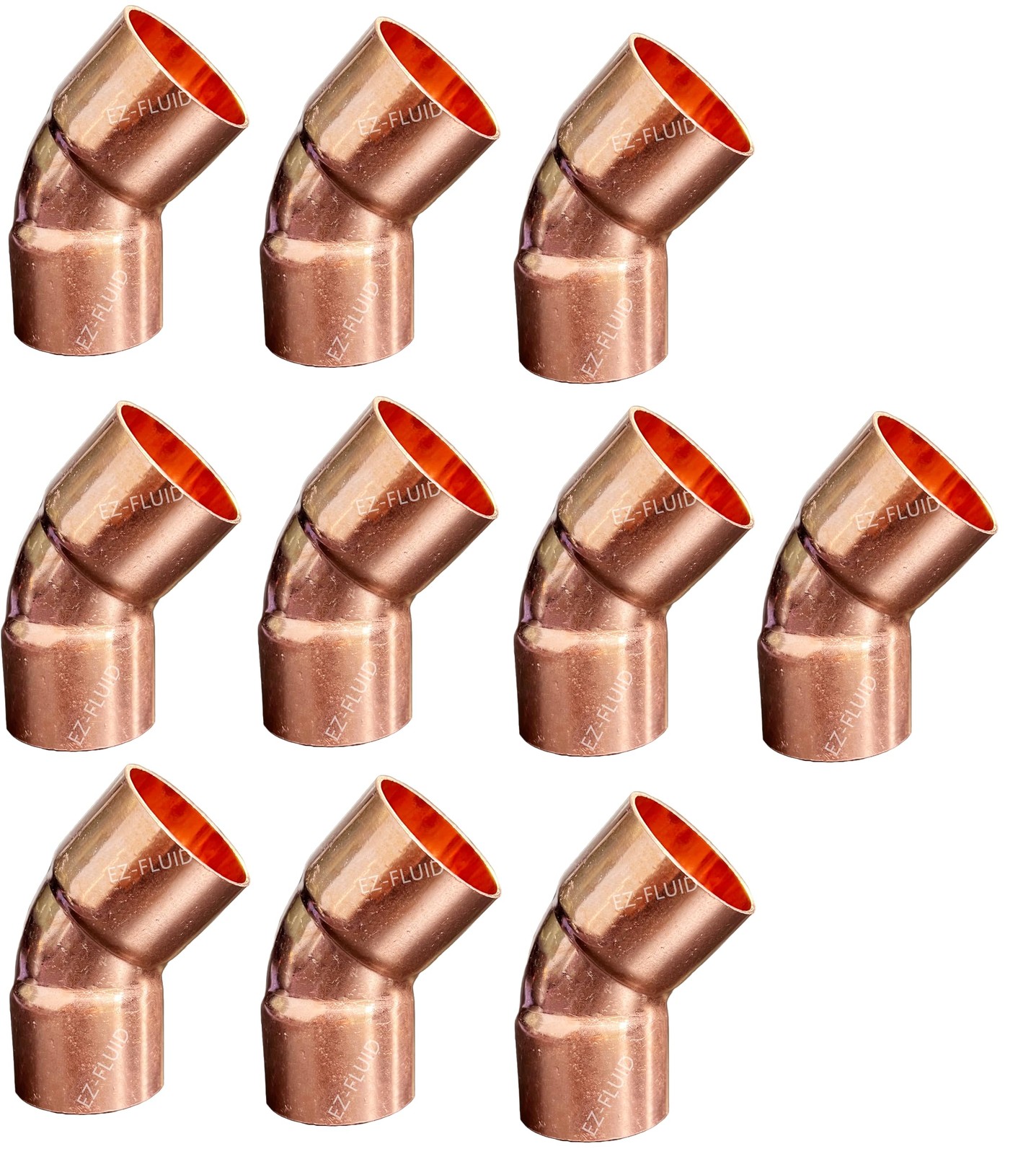 Plumbing 1/2" C X C Copper 45 Degree Elbow,LF Short Turn Pressure Copper Fitt...
