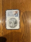 2021(W) $1 American Silver Eagle NGC MS69 Eagle Landing T-2 Donald J. Trump 45th