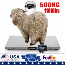 1100 Lbs Heavy Duty Digital Livestock Vet Scale Hog Pet Dog Sheep Goat Scale US