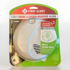 First Alert Hardwired 2-in-1 Smoke Carbon Monoxide Alarm/Voice Location Alert