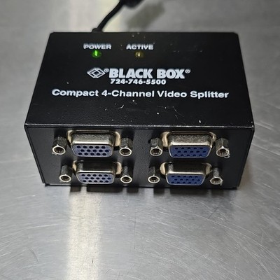 Black Box 4-Channel AV Splitter Switcher 1:4 4-Way VGA D-Sub AC1056A-4