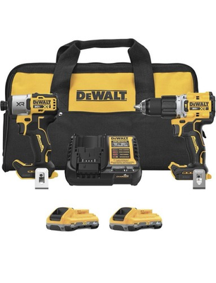 #ad Dewalt XR DCK250QQ2 Hammer Drill Impact Driver XR Combo Kit $340.00
