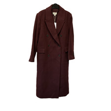Women’s M&S Wool Blend Coat -Wine - Size 16 -Brand New with Tags - RRP £100
