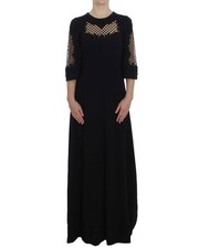 Dolce & Gabbana Lace Detail Long Dress Women Black Dresses