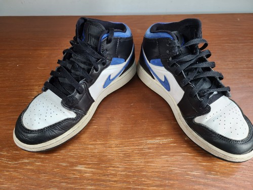 Nike Air Jordan 1 Mid GS 'Racer Blue' 2021 Youth Size 6Y Womens Size 7.5 - Picture 5 of 10