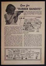 Toy Rubber Band Gun PISTOL 1950 HowTo Build PLANS