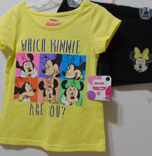 Girls MINNIE MOUSE Size 5-6 Disney Jr. Short Set WHICH MINNIE ARE YOU NWT