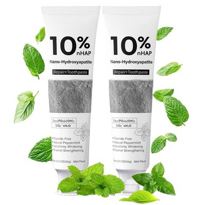 2-Pack Nano Hydroxyapatite Toothpaste for Sensitive Teeth - 4.23 Oz Each, Fluori