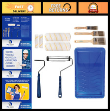 10-Piece Paint Roller Kit  Brush Set for Walls - Washable, Reusable, Easy Clean