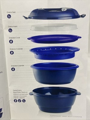 Tupperware Smart Multi-Cooker Microwave Cobalt Blue, New Old Stock In Box