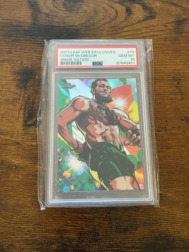 2023 LEAF WEB EXCLUSIVES ANIME NATION #73 CONOR McGREGOR #/265 PSA 10