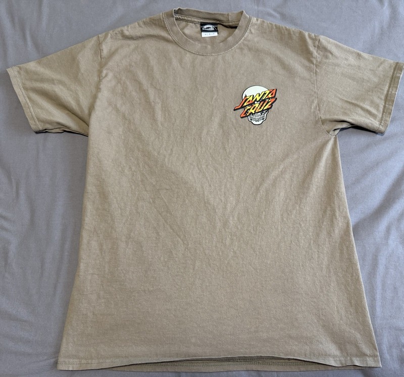 Santa Cruz Skateboard T-Shirt Dressen Rose Crew 3 Dusty Brown Men’s Medium