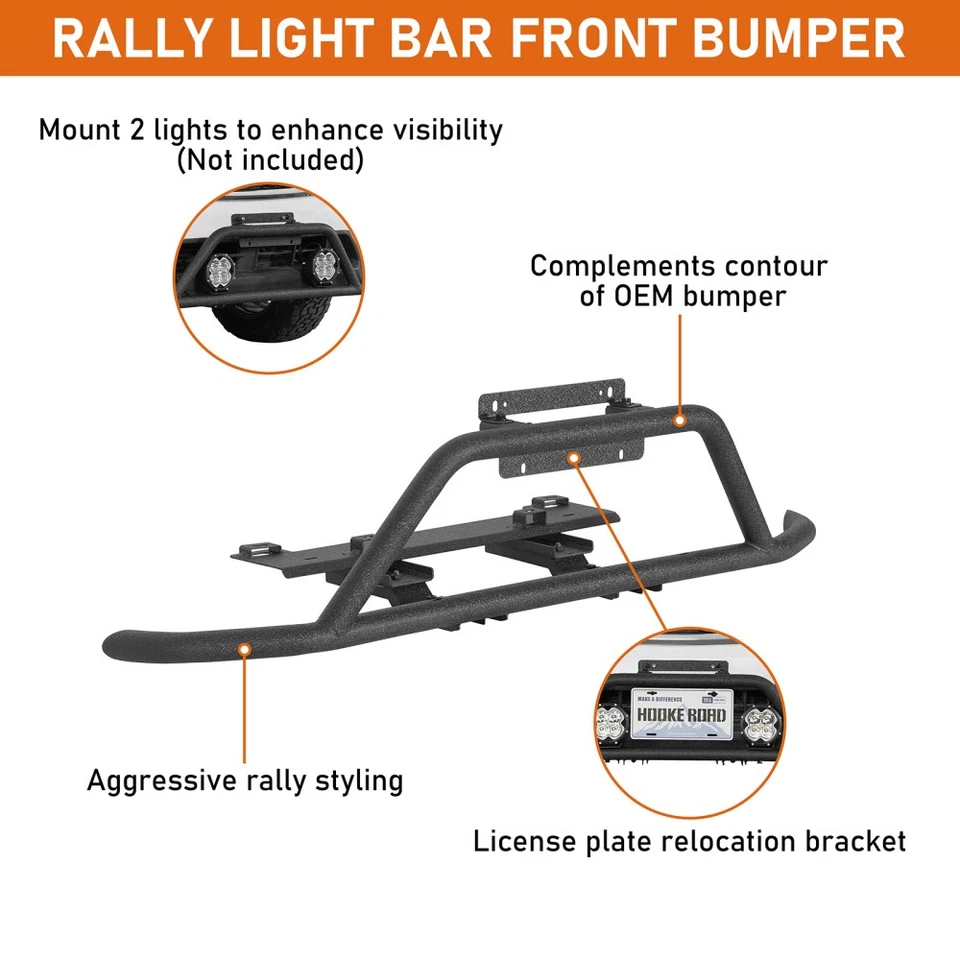 Barra de luz de rally tubo de acero parachoques delantero apto para Subaru XV Crosstrek 2013-2017 Foto 2 de 4