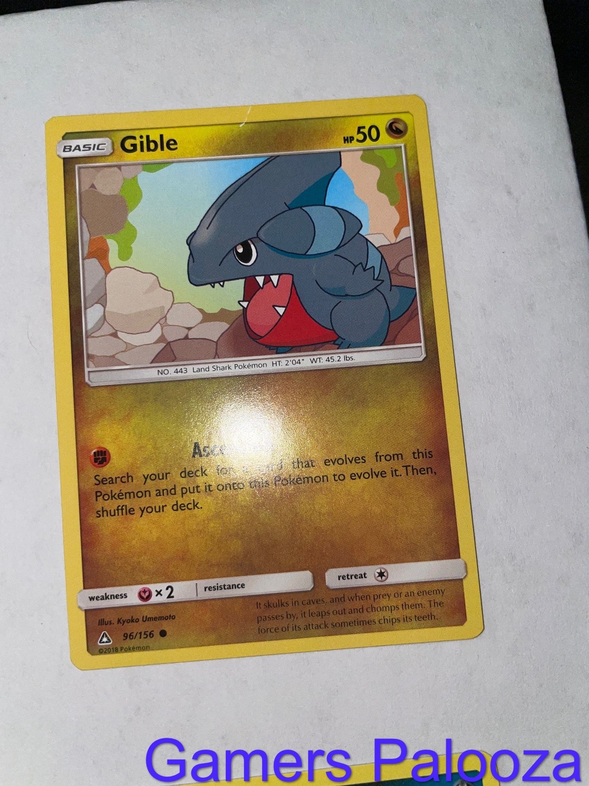 Gible 96/156 Common Ultra Prism Pokemon Near Mint