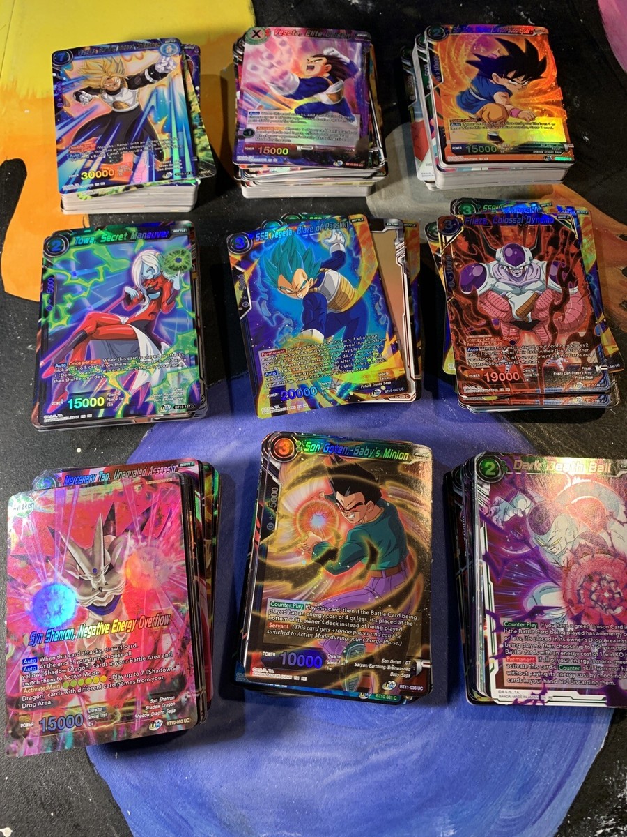 50 Shiny/Foil Dragon Ball Super C/UC/R/PR Cards (Assorted 50 Shiny/Foil Dragon Ball Super C/UC/R/PR Cards (Assorted