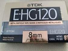 TDK EHG120 E-HG 120 Metal Particle 8MM Camcorder Video Cassette NTSC P6-120 NEW