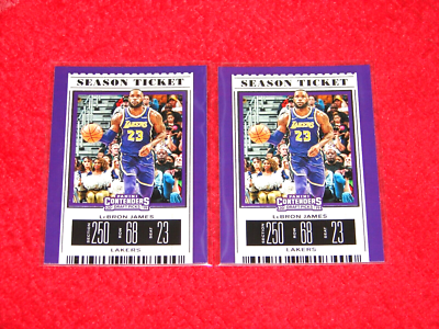 LEBRON JAMES LAKERS 2019-20 CONTENDERS DRAFT PICKS #38 LOT OF (K