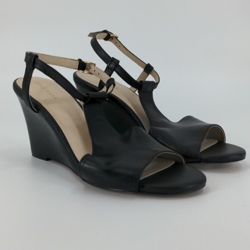 cole haan leather wedge sandals