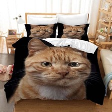 3D Cat Quilt Cover Set Duvet Cover Bedding Pillowcases