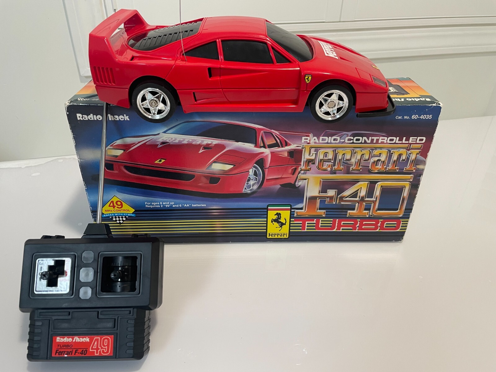 Vintage RADIO SHACK Ferrari F40 radio remote control car New Tested