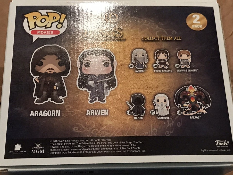 Funko POP! 2-Pack Le Seigneur des Anneaux Aragorn & Arwen Exclusive 2017