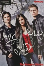 THE VAMPIRE DIARIES - Karta z autografem 10x7cm - RARE Autograph Trading Card BRAVO