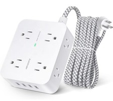 Surge Protector Power Strip, HANYCONY 8 Wide Outlets with 4 USB Charging Ports,
