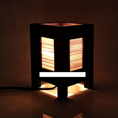 Asian Oriental Bamboo Zen Art Bedside Table Lamp Wood Desk Night Lights #3