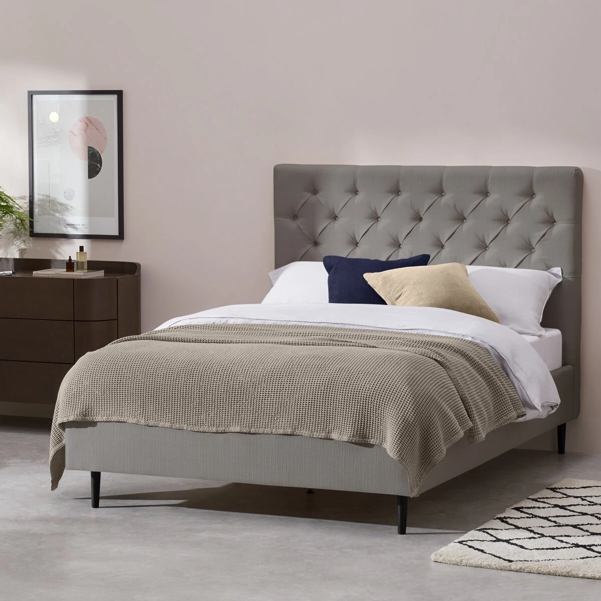Made sale grey bed