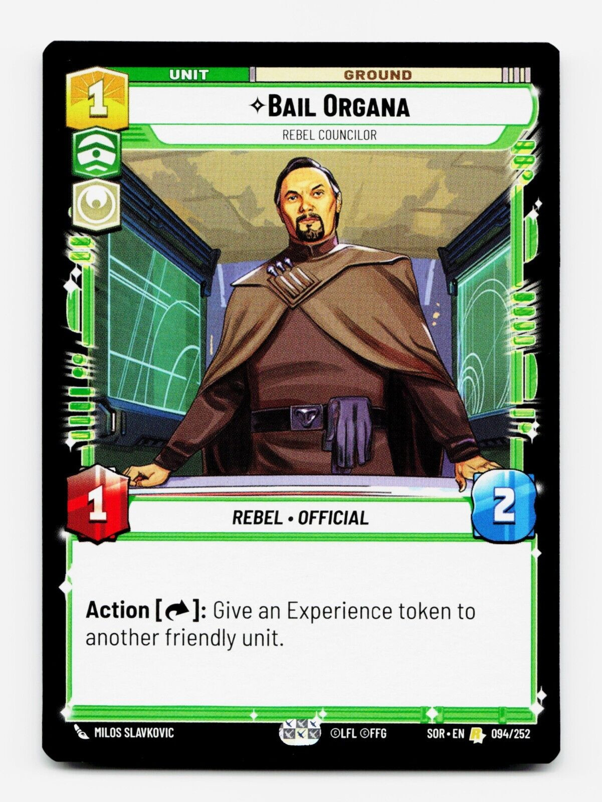 Bail Organa (Rebel Councilor) - Spark of Rebellion - Star Wars Unlimited