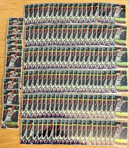 Matt Vierling 2018 Bowman Chrome 1st Prospect Lot of (129) PHILLIES