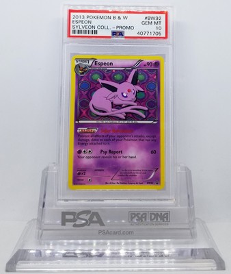 Pokemon Bw Black Star Promo Espeon Bw92 Holo Foil Card Psa 10 Gem Mint Ebay