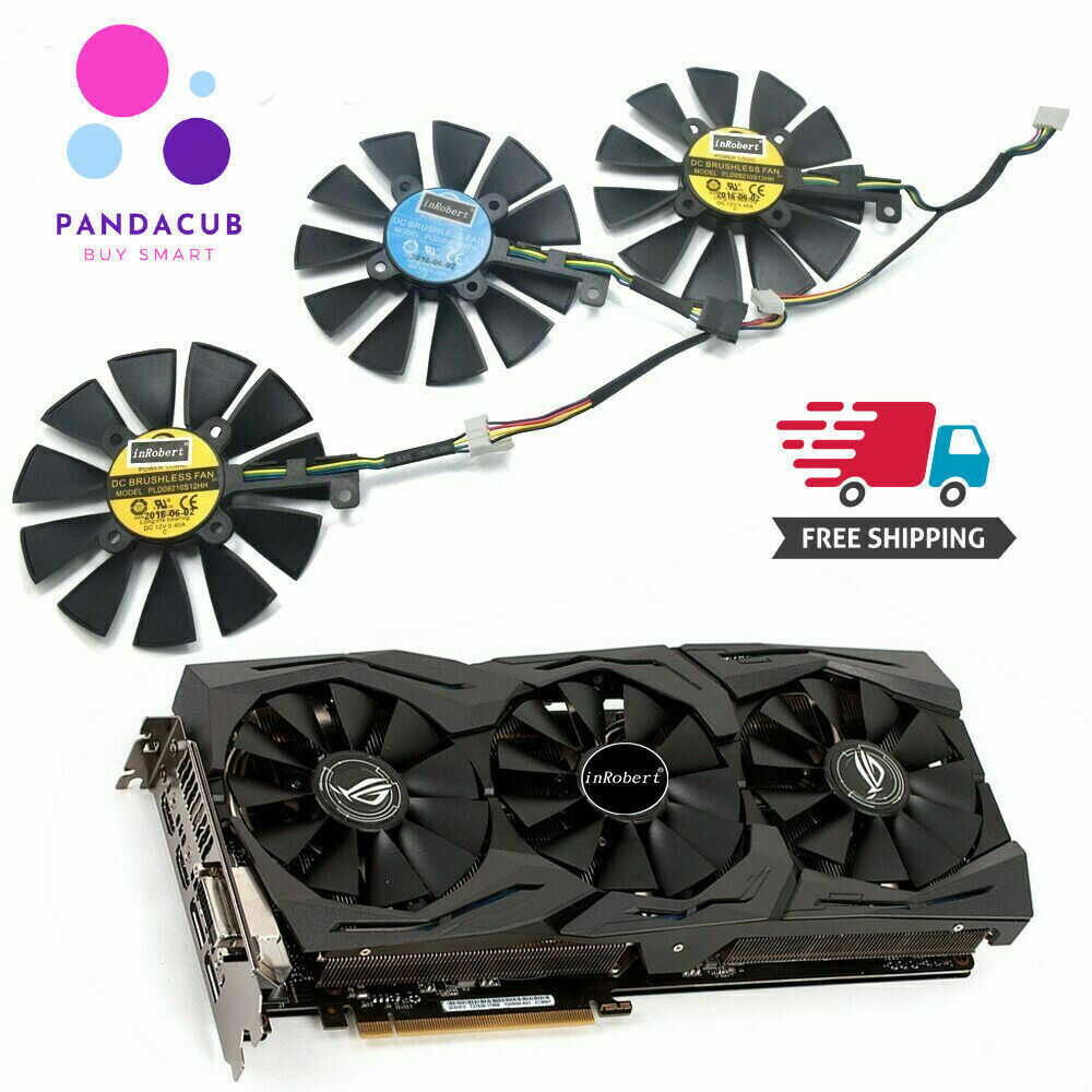 Cooling Fan For ASUS Strix GTX 980Ti GTX 1060 1080 1070 RX 480 580 VEGA64  VEGA56