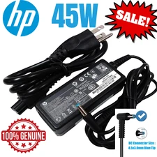 Genuine HP 45W blue tip laptop AC Adapter Power charger 19.5V 741727-001