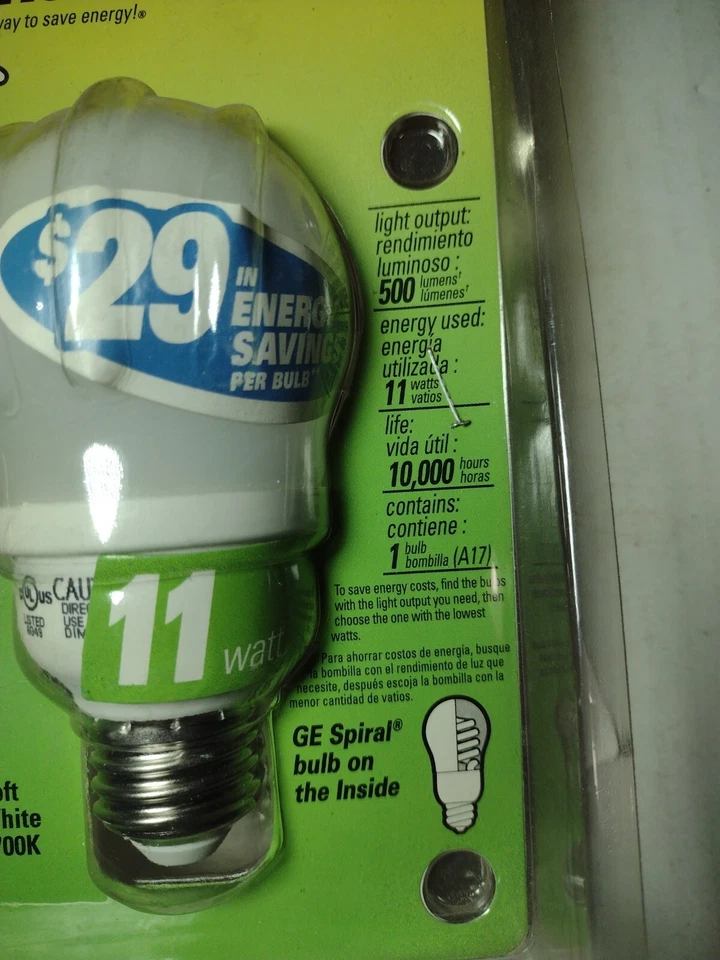 GE 47486 11W = 40W Replacement Ceiling Fan Bulb Soft White - Image 3 of 4