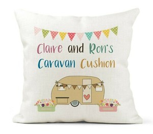 personalised caravan cushion