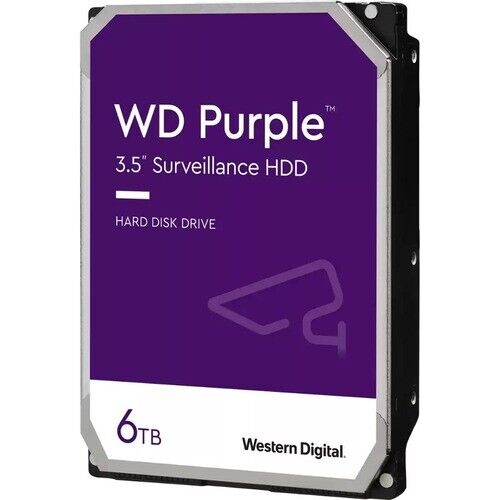 WesternDigital Purple 6TB Hard Drive 3.5' NVR Surveillance CCTV desktop WD62PURZ