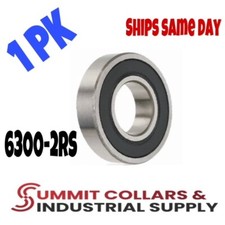 6300-2RS Ball Bearing Premium Rubber Sealed 10x35x11 mm Qty 1