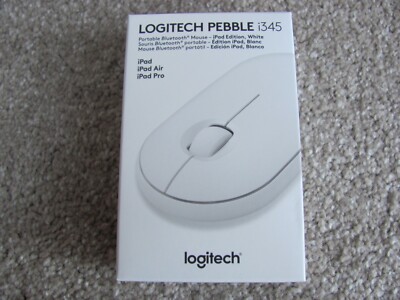 New Logitech Pebble i345 Wireless Bluetooth Mouse for iPad White 910-005888