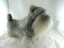 Vintage RUSS Berrie Schnauzer Dog 15" L ong Plush Realistic Firm with wired legs