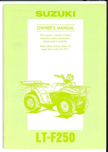 MANUAL, OWNERS | MODEL R